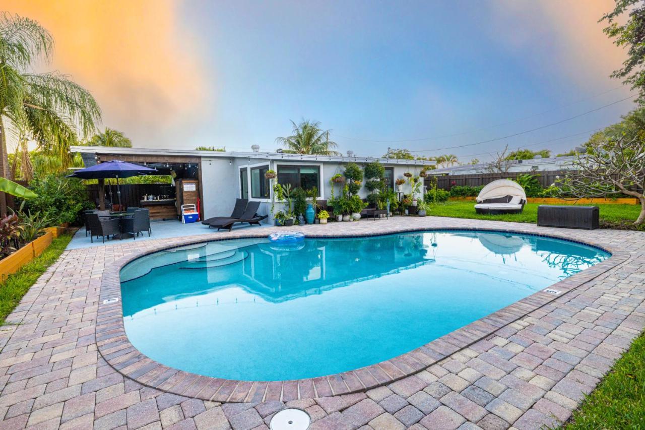 Private Heated Pool Oasis Pet-Friendly Retreat Short Or Long Stays Sleeps 2-8 Ppl Pompano Beach Luaran gambar