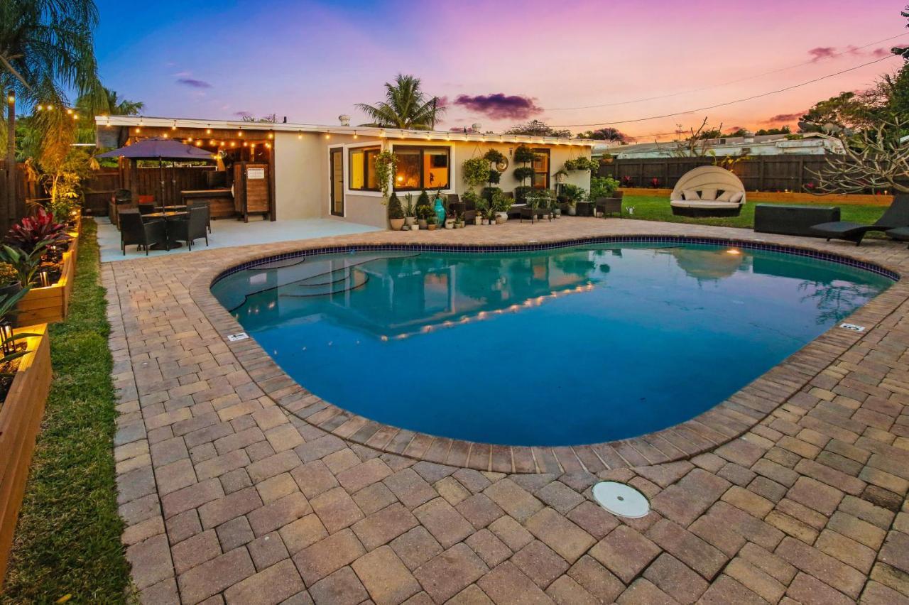 Private Heated Pool Oasis Pet-Friendly Retreat Short Or Long Stays Sleeps 2-8 Ppl Pompano Beach Luaran gambar